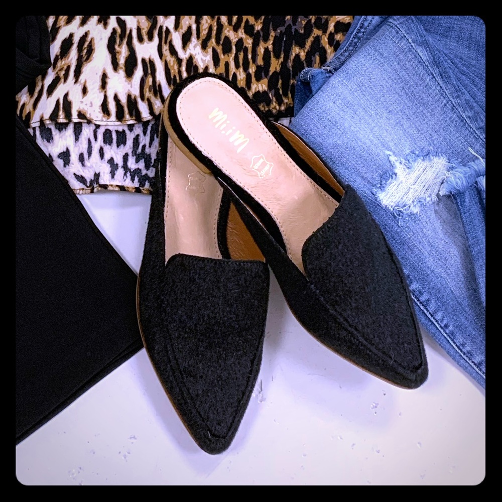 Faux fur mules for Fall!